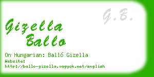 gizella ballo business card